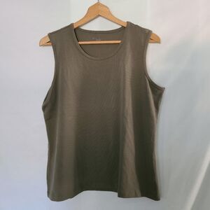 E.L.I. Peru Pima‎ Cotton Sleeveless Top Size L